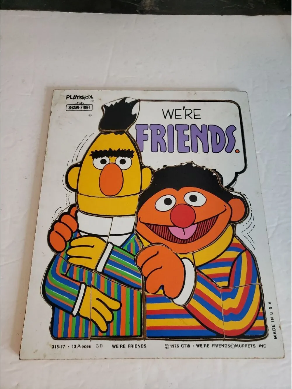 Sesame Street Puzzle 1976 Bert & Ernie